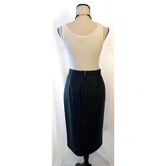 Abercrombie & Fitch Faux Wrap Skirt | Black Vegan Leather - Picture 3 of 8